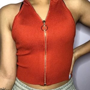 ✨ 3 FOR $25 ✨ Orange ribbed tank top